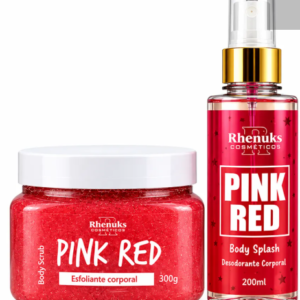 KIT PINK RED Rhenus: Esfoliante corporal 300g +Body Splash Desodorante 200 ml