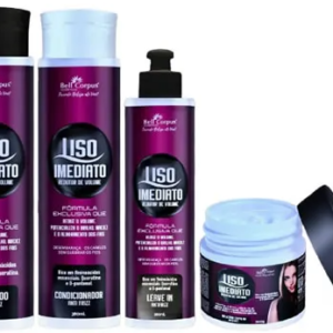 KIT CAPILAR LISO IMEDIATO REDUTOR DE VOLUMES 4 ITENS - BELL CORPUS