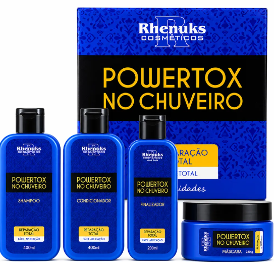 KIT CAPILAR - POWERTOX NO CHUVEIRO 4ITENS - RHENUKS