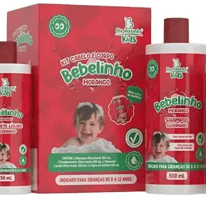 KIT KIDS CABELO E CORPO BEBELINHO MORANGO - BIO INSTINTO