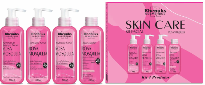KIT SKIN CARE - ROSA MOSQUETA 4itens (Rhenuks)